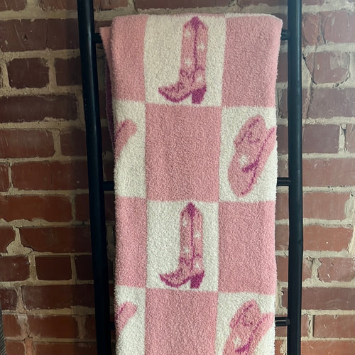 Cowgirl Checkered Blanket
