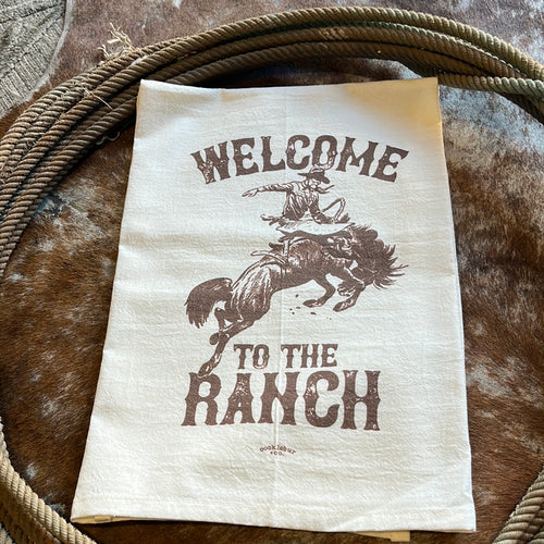 Welcome to the Ranch Tea Towel