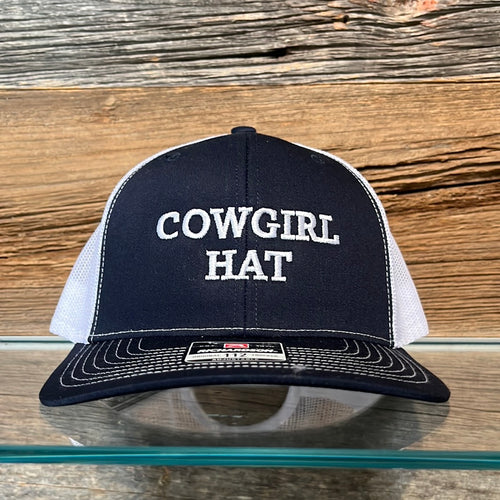 Cowgirl Hat Cap - Navy/ White