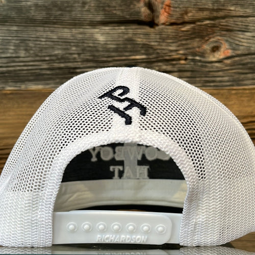 Cowboy Hat Cap - Navy/White