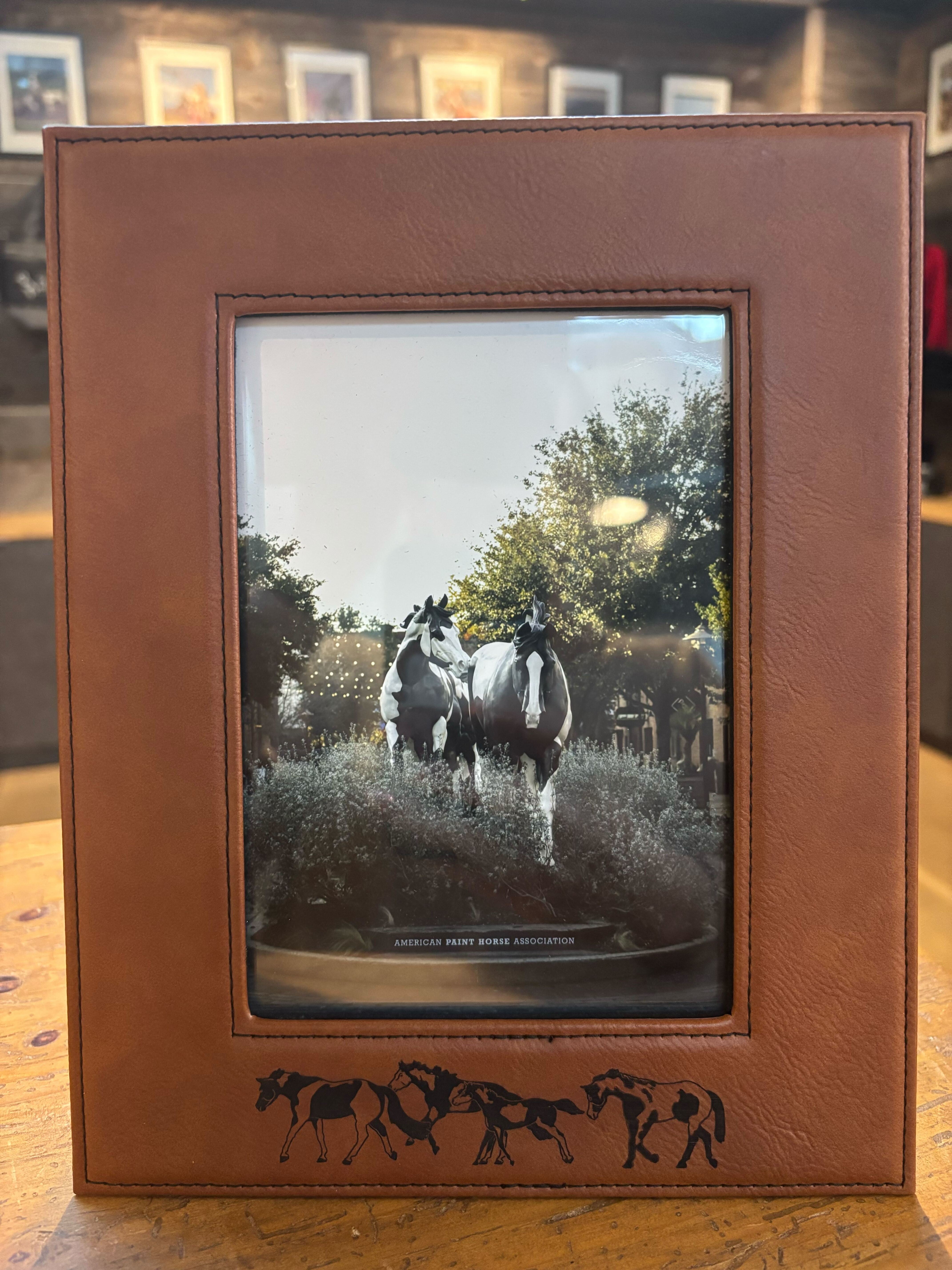 Leather Picture Frame - Bronzes 5x7 Chestnut
