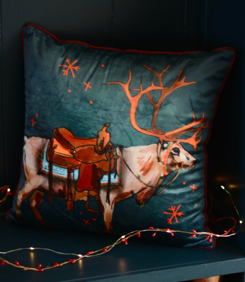Reversible Velvet Christmas Pillow Cover