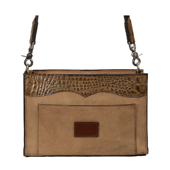 Perri's Leather Buckle Purse - Brown