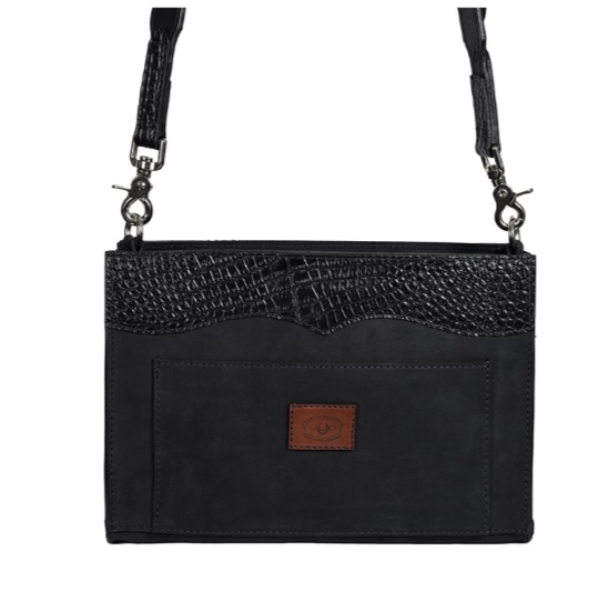 Perri's Leather Buckle Purse - Black