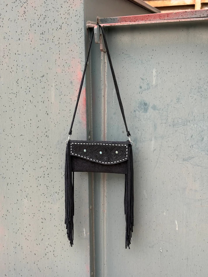 Fringe Clutch Alamo Saddlery - Black