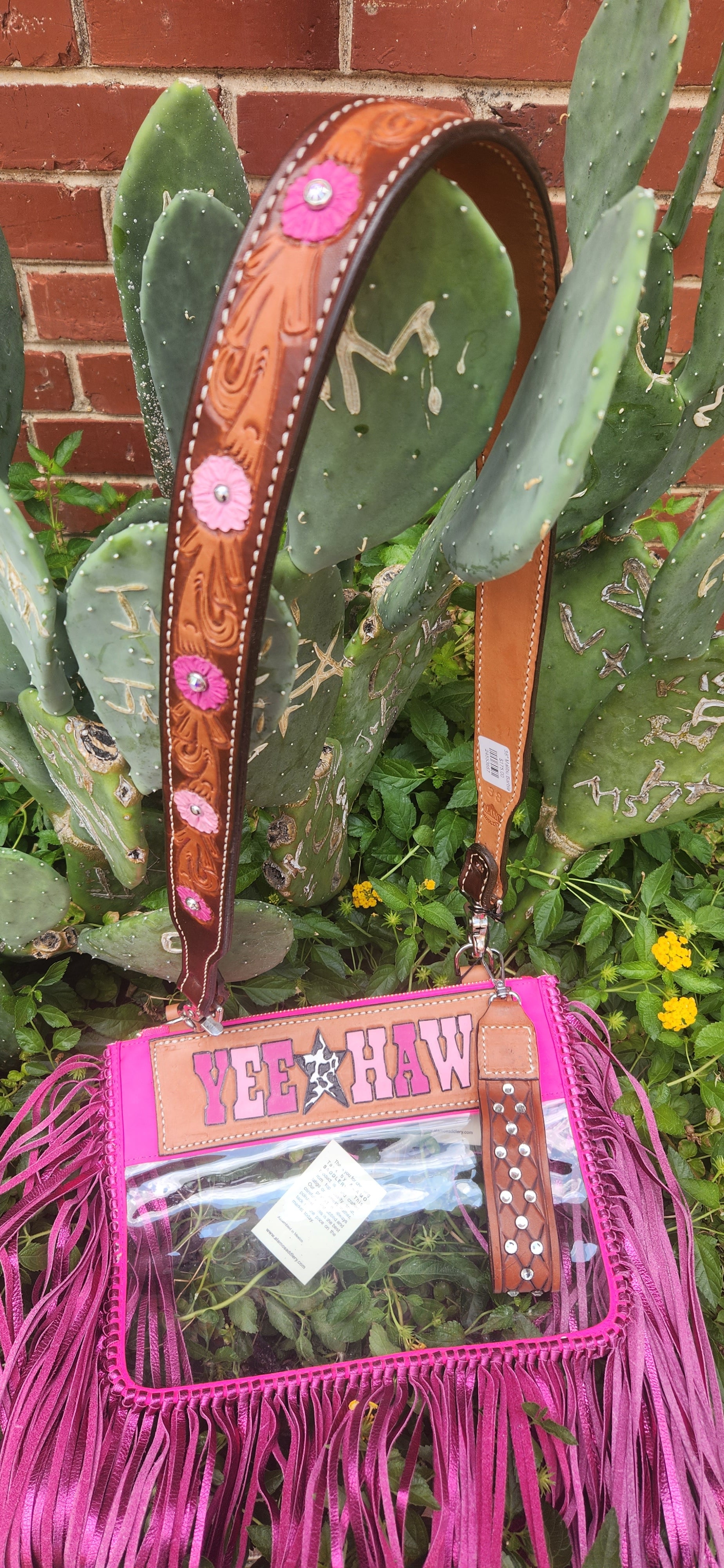 YEEHAW Stadium Fringe Alamo Saddlery - Pink