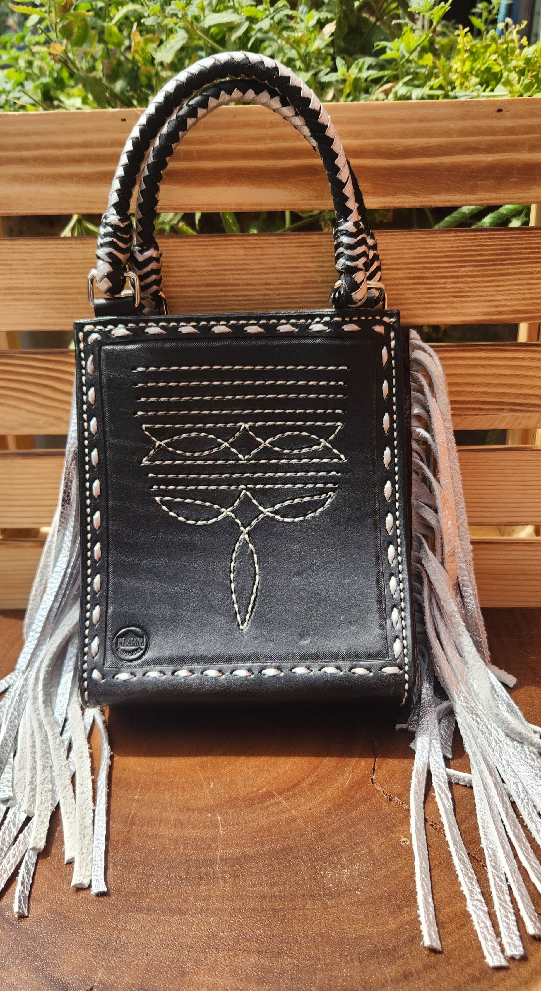 AS - Horseshoe Silver Fringe Handbag