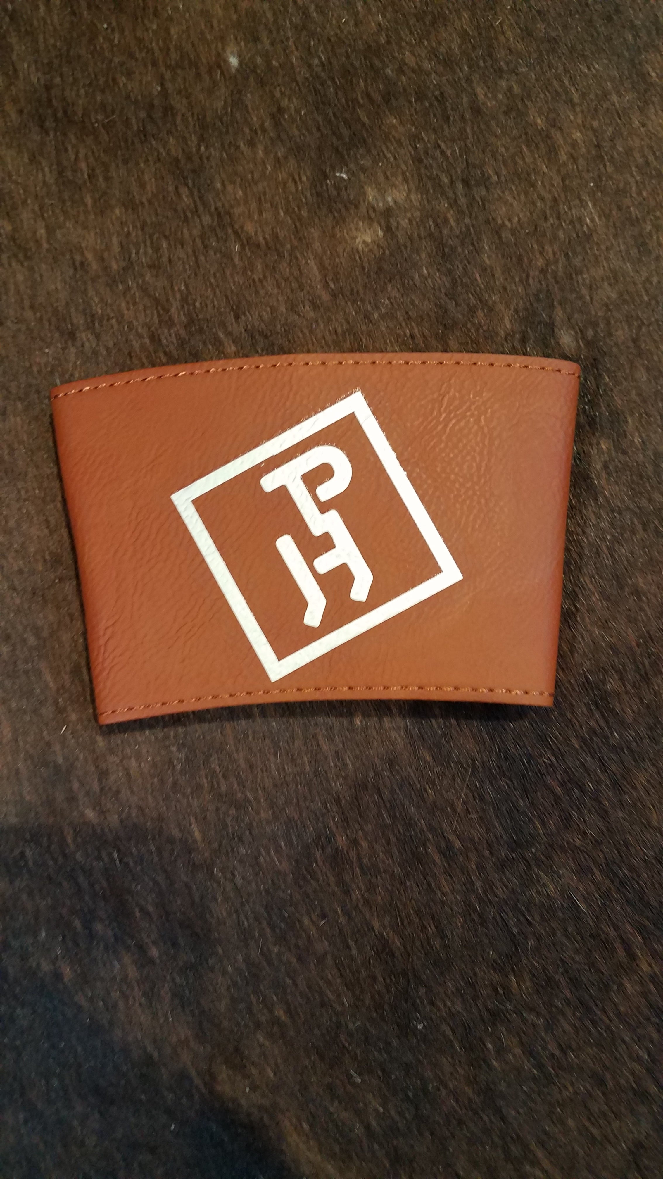PH Leather Coffee Koozie