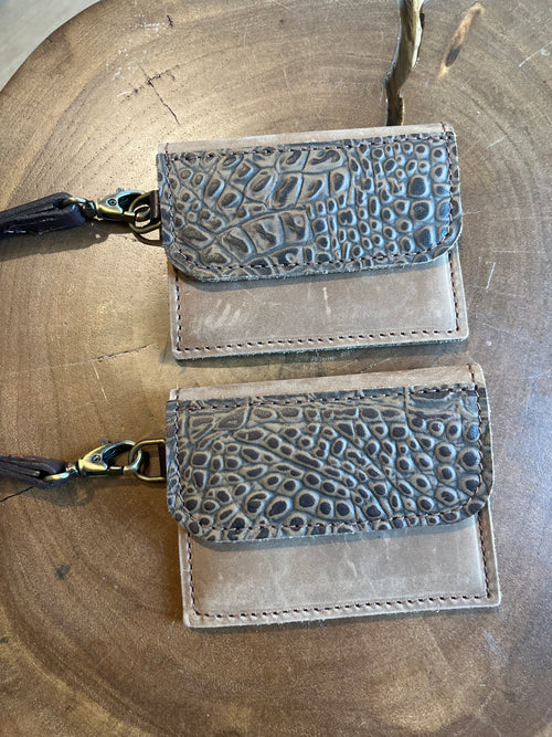 Western Croc Wristlet