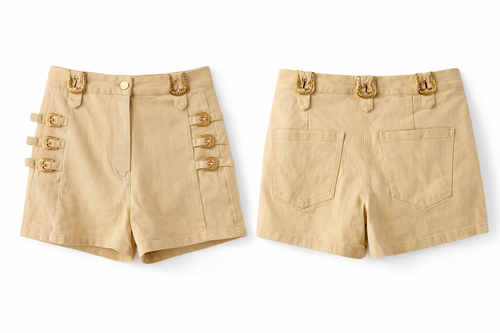 C&C - Haute Honey Ivory Denim Shorts