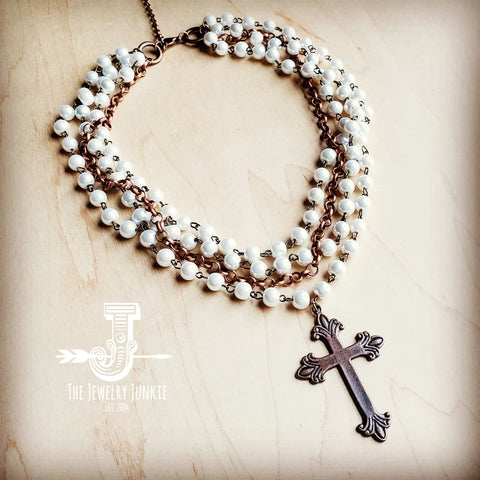 JJ Long Boho Turquoise Beaded Necklace  248c