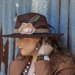 Western White Turquoise w/ Copper Bead Drop Earring 200x