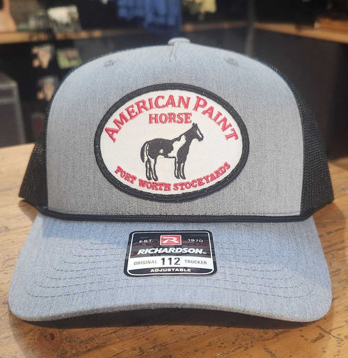 American Paint Horse Cap - Grey