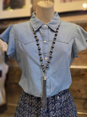 Dainty Denim Button Up