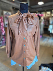 Leather Outlaw Button Up