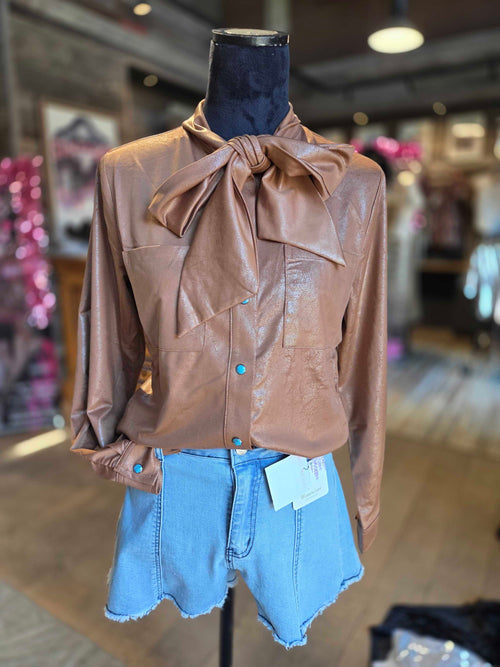 Leather Outlaw Button Up