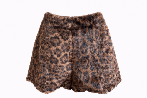 C&C - Sassy Catwalk Leopard Fur Shorts