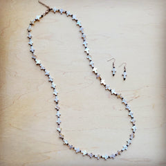 Mother-of-Pearl Cross Earrings 224c