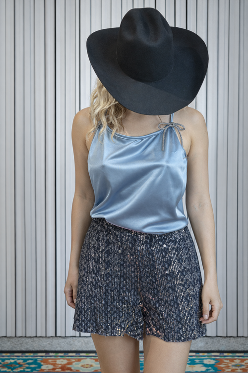 C&C - Heading Out Bling Denim Shorts