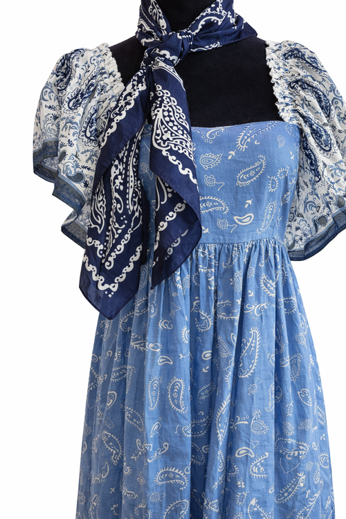 C&C - Paisley Blue Bandana Dress