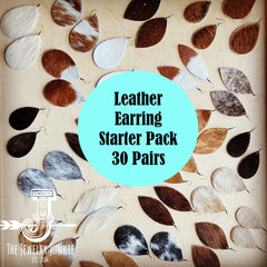 **Leather Earring Starter Pack-Hair-On-Hide-30 Pairs 208m