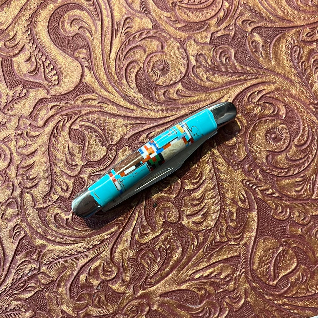 Genuine Turquoise Pocket Knife
