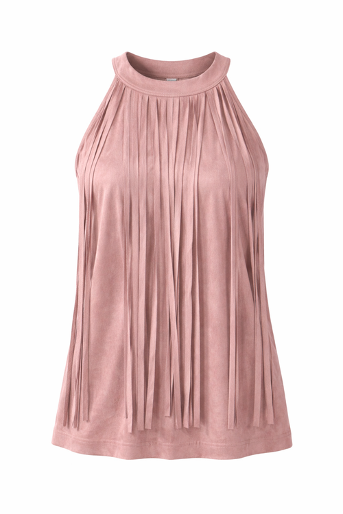 C&C - Pink Party Fringe Top