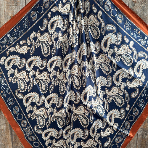 Wildrag - Navy & Rust Paisley