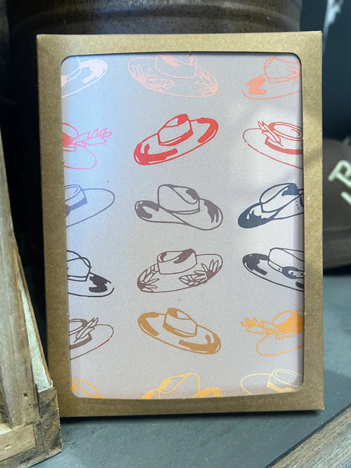 Western Cowgirl Hat Card Set
