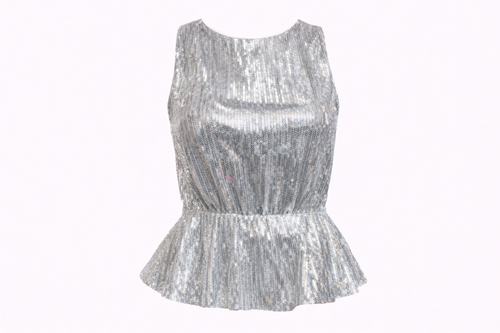 C&C - Silver Spur Glam Top Sequin