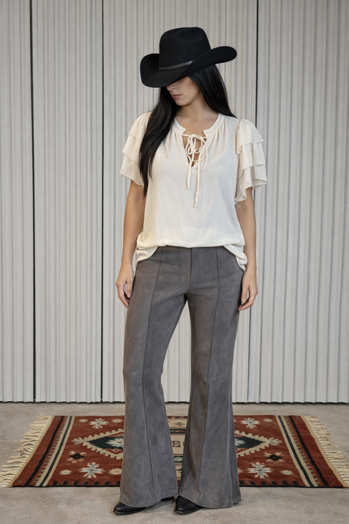 C&C - Style & Grace Ivory Sheer Blouse