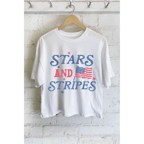 Stars & Stripes Cropped Tee