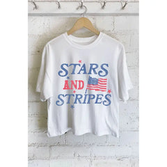 Stars & Stripes Cropped Tee