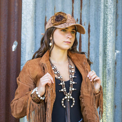 Western White Turquoise w/ Copper Plating Drop Earring 200y