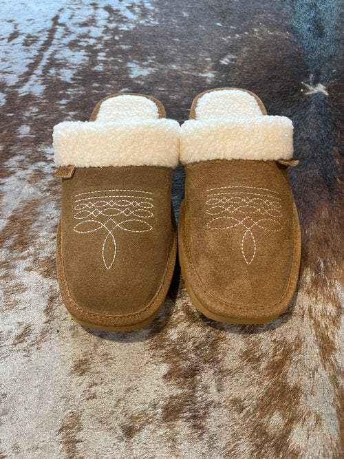 Western Boot Stitch Slippers