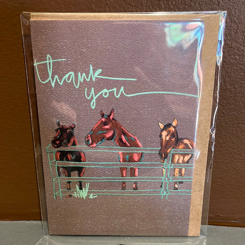 Fence Line Thank You Card- Blank