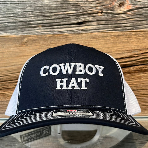 Cowboy Hat Cap - Black/ White