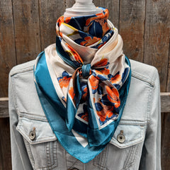 Wildrag - Blue & Orange Florals