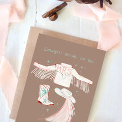 Cowgirl Bride Card