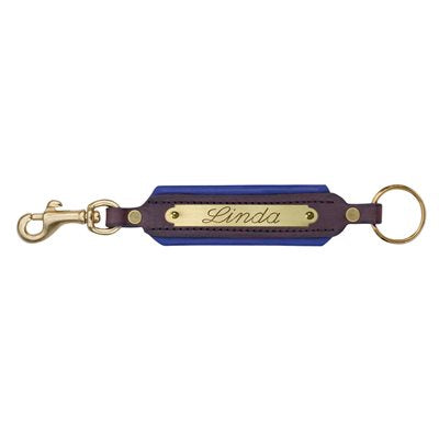 Hav/Blue Padded Leather Key Chain WSP