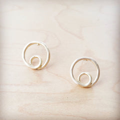 Matte Gold Double Circle Earrings 200g