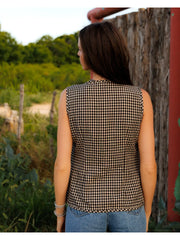 Gingham Bow Vest