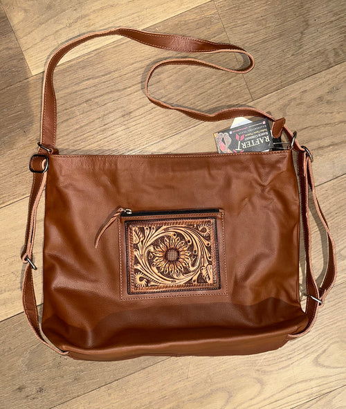 The Saddle Up Sunflower Purse - Brown