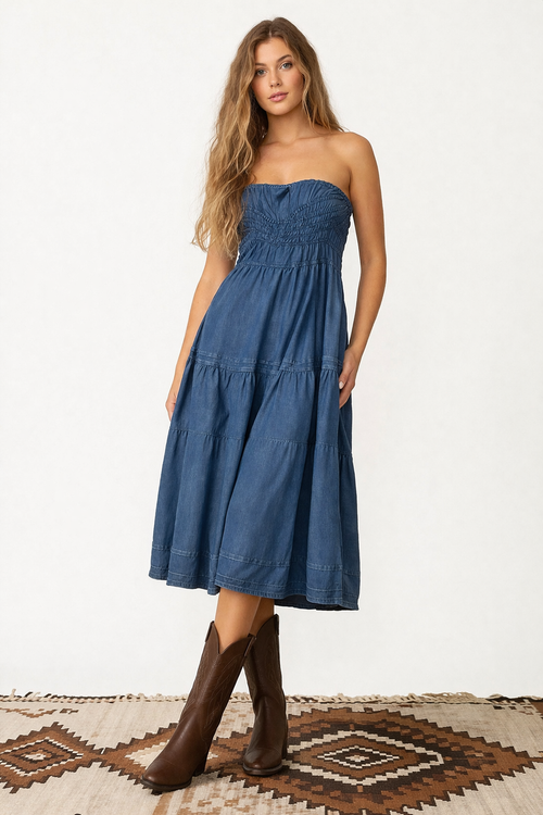 C&C - Denim Ranch Road Dress