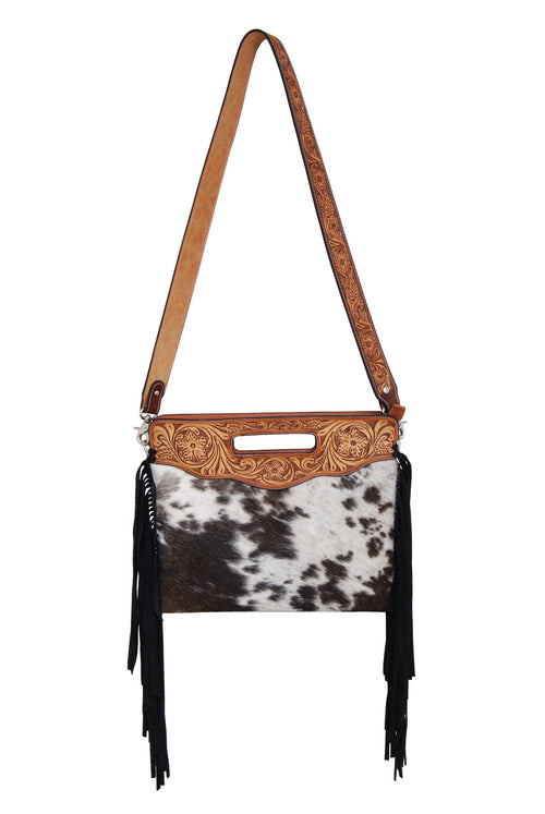RT Black Cowhide Clutch Crossbody