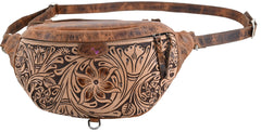 RT Natural Tooled Bum Bag