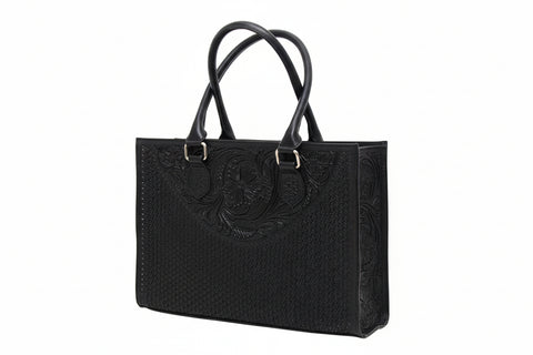 Perri's Leather Buckle Purse - Black