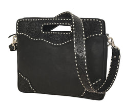RT Black Buckstitch Crossbody