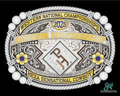 Customizable Eastern and Western National Champion Buckle