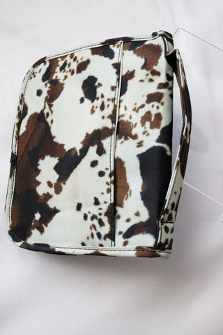 Black Cowhide Print Lunch Tote